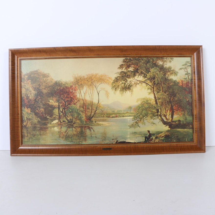 Lithograph on Paper After Jasper Francis Cropsey "The Susquehanna River"