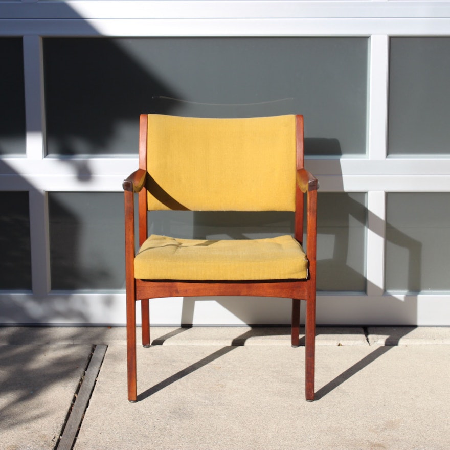 Mid Century Modern Walnut Arm Chair by Johnson Chair Company