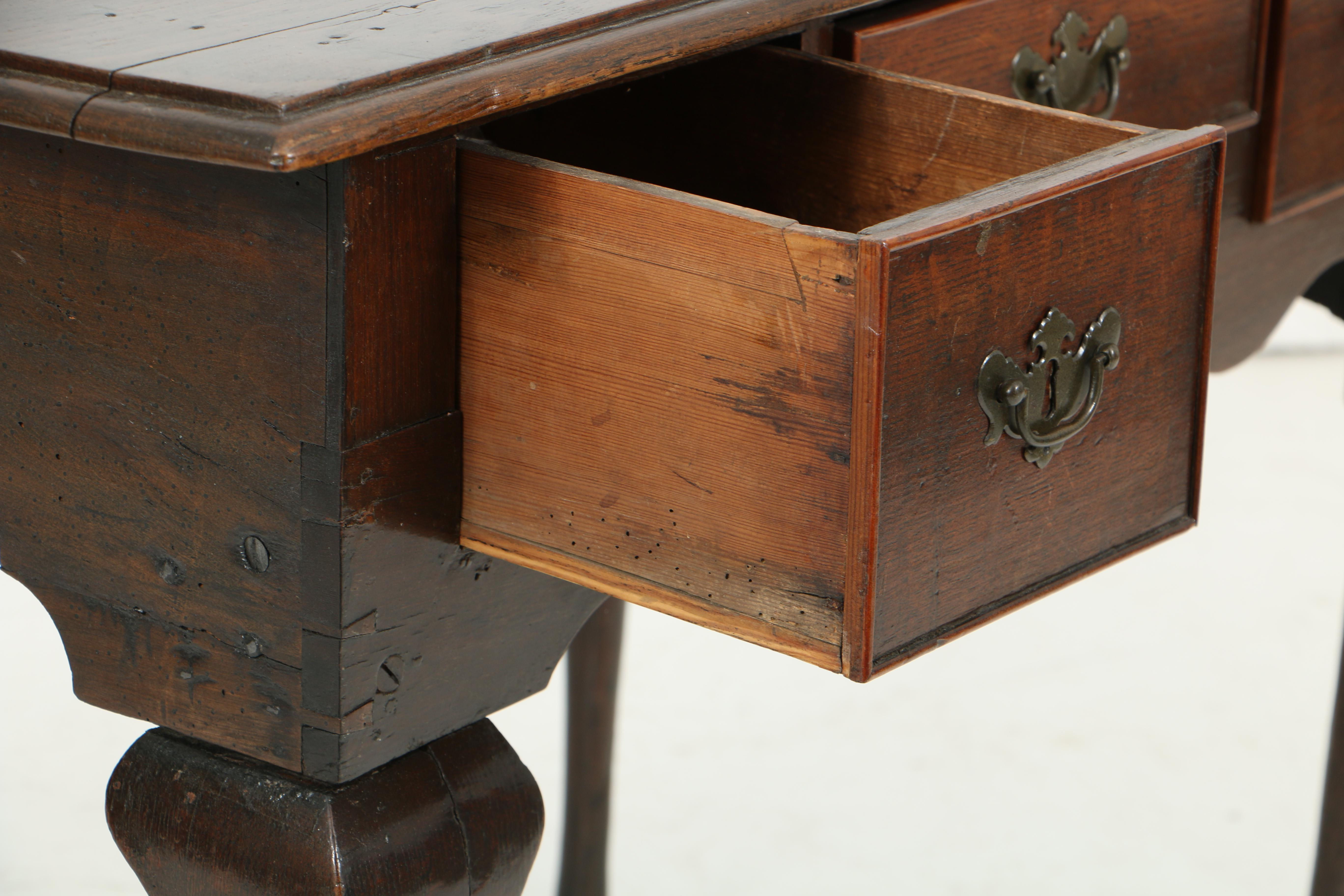 Antique George III Oak Dressing Table, Circa 1800