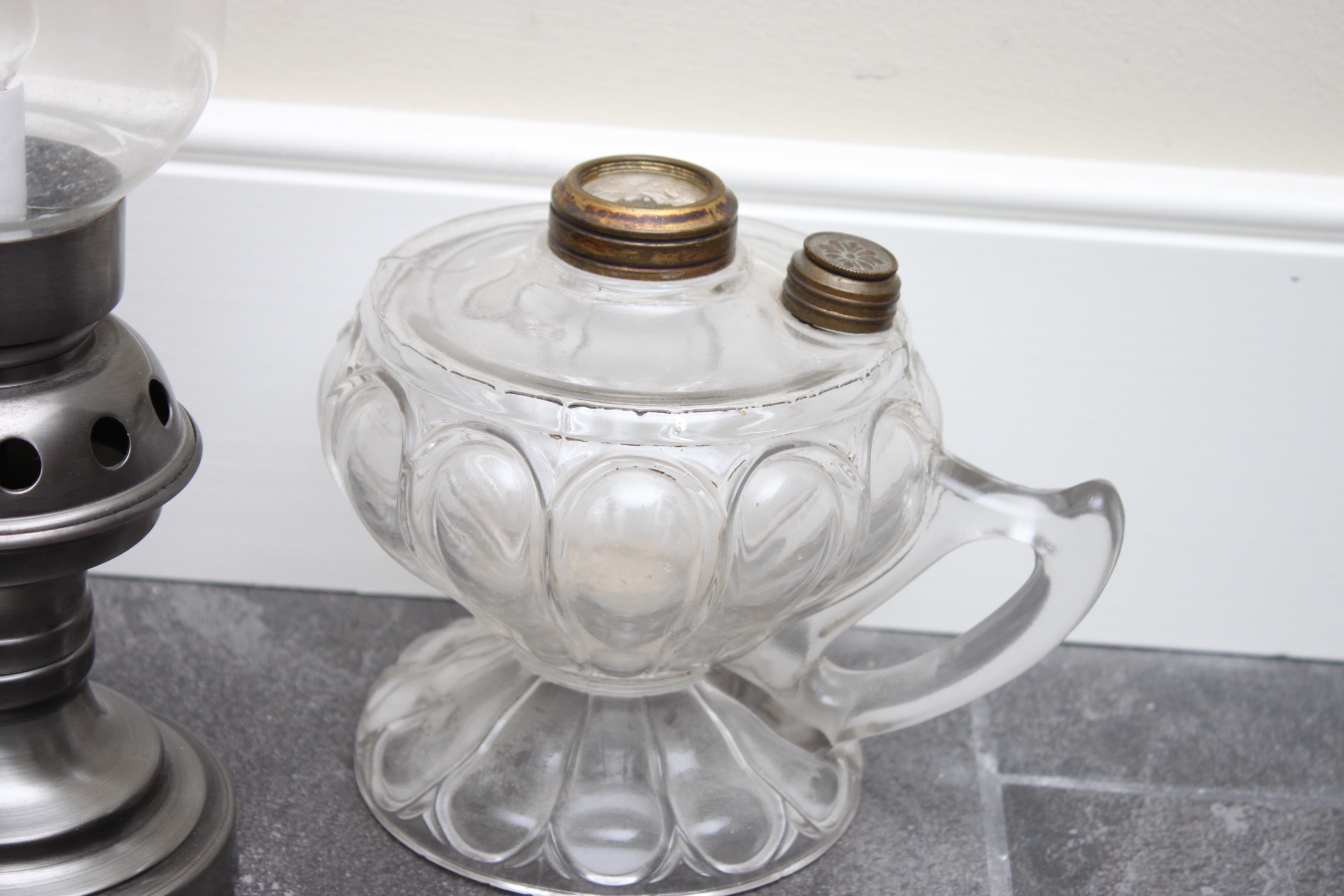 Vintage Lamps and an Oil Lamp