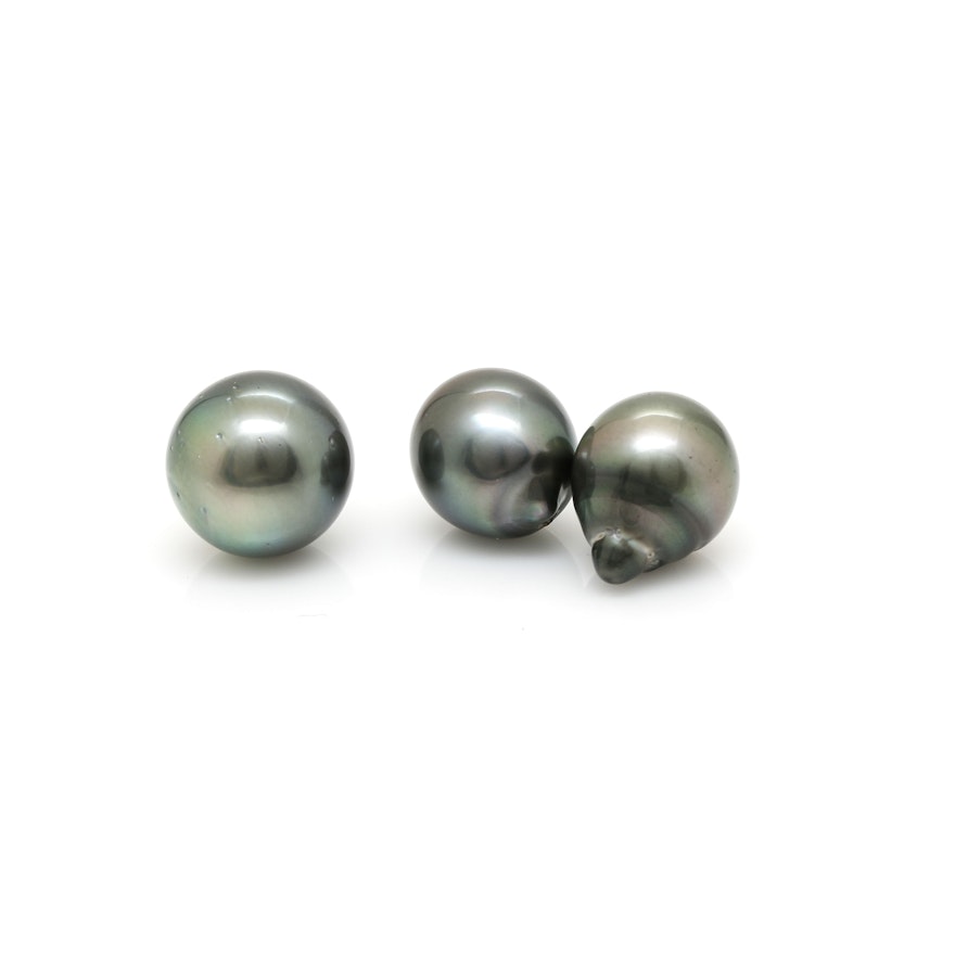 Three Loose Tahitian Pearls