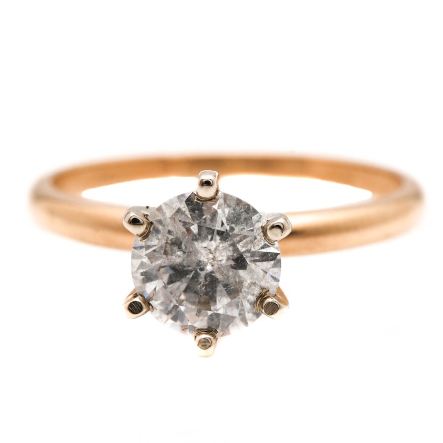 14K Yellow Gold 1.21 CT Diamond Ring