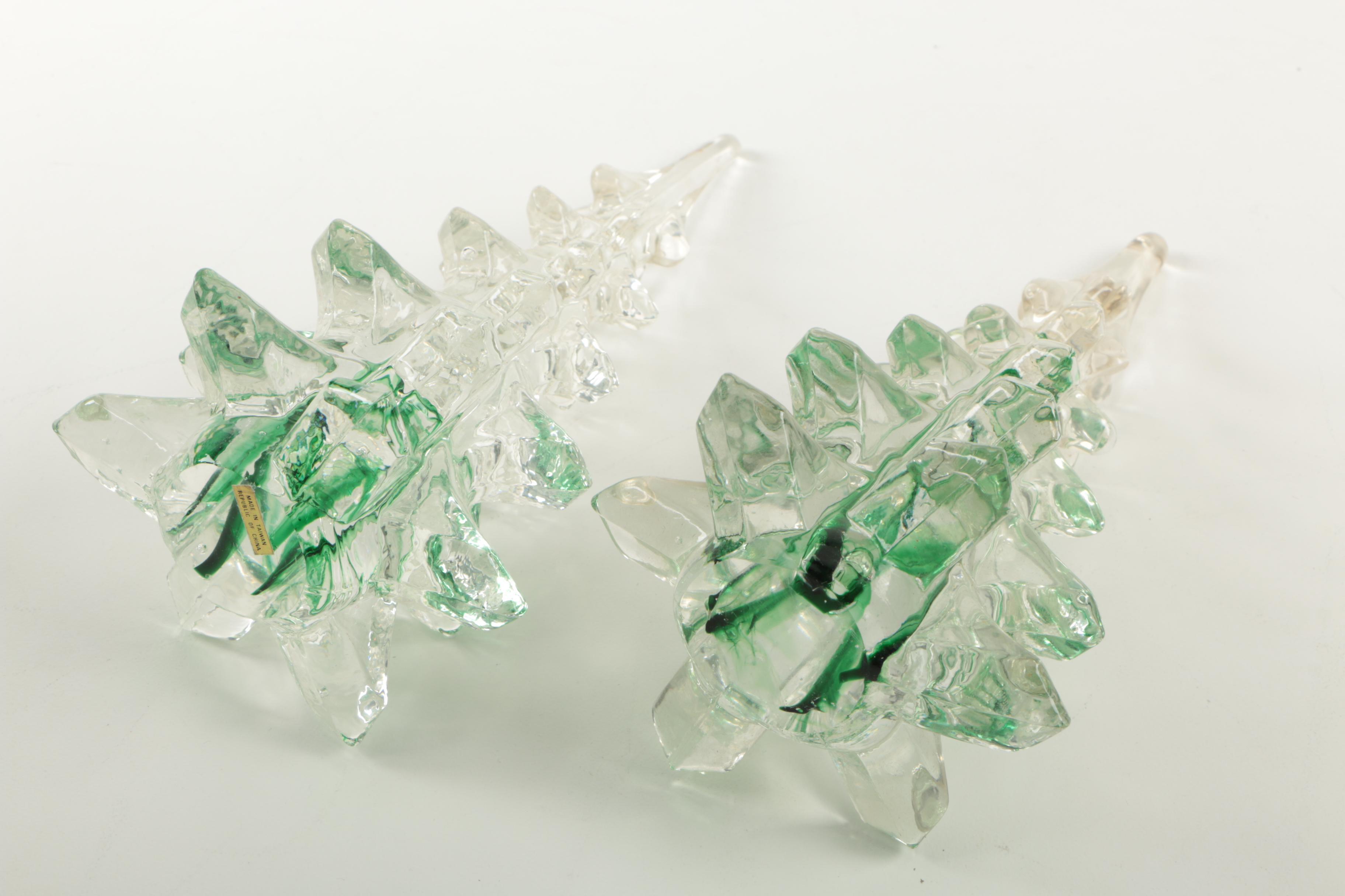 Enesco Art Glass Christmas Trees