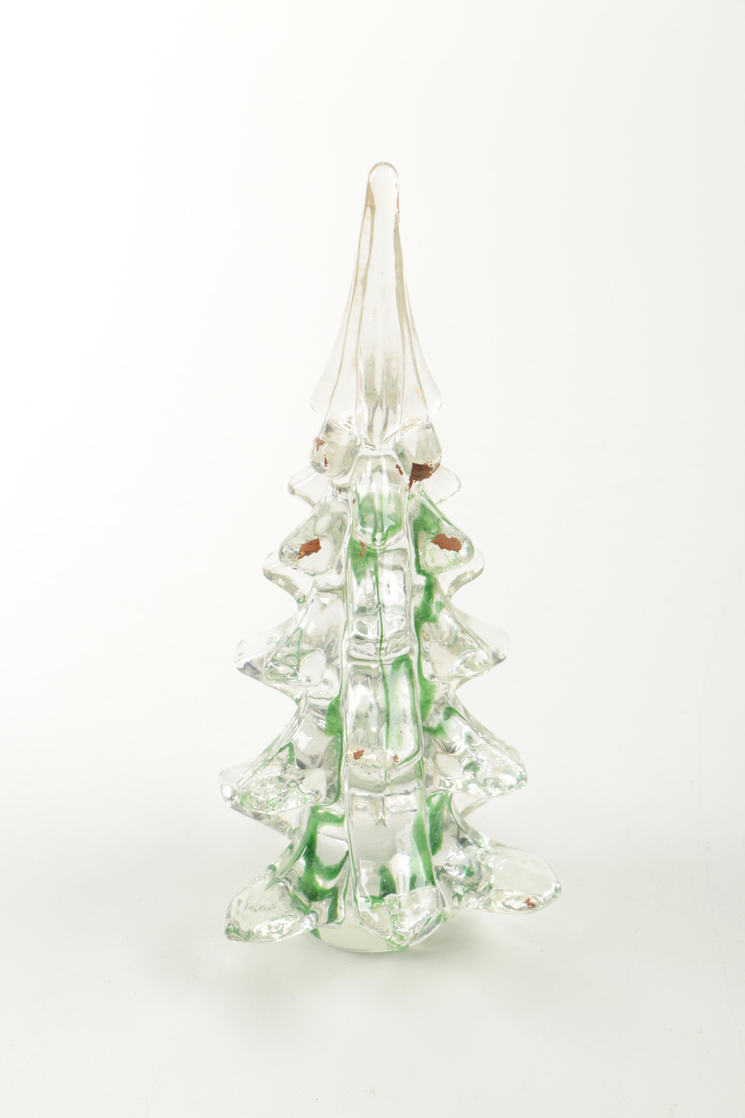 Enesco Art Glass Christmas Trees