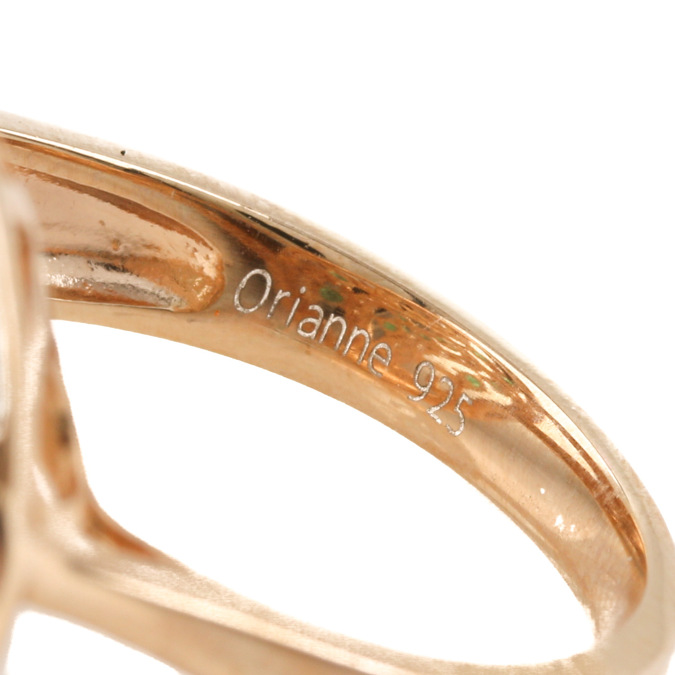 Orianne Gold Wash on Sterling Silver Emerald and White Topaz Bracelet and Ring