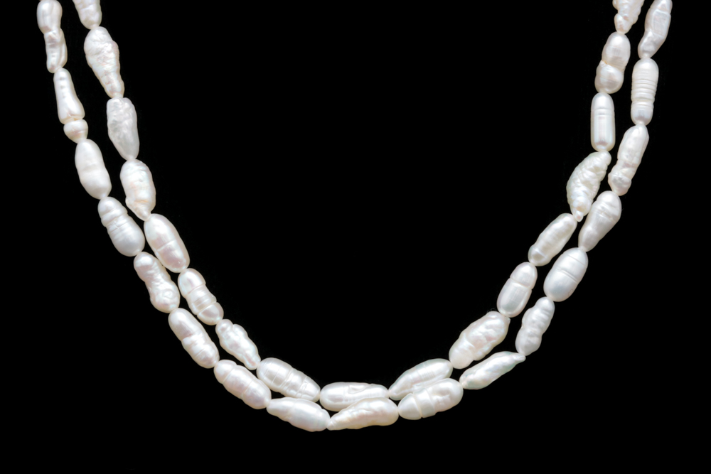 14K Yellow Gold and Freshwater Pearl Double Strand Necklace