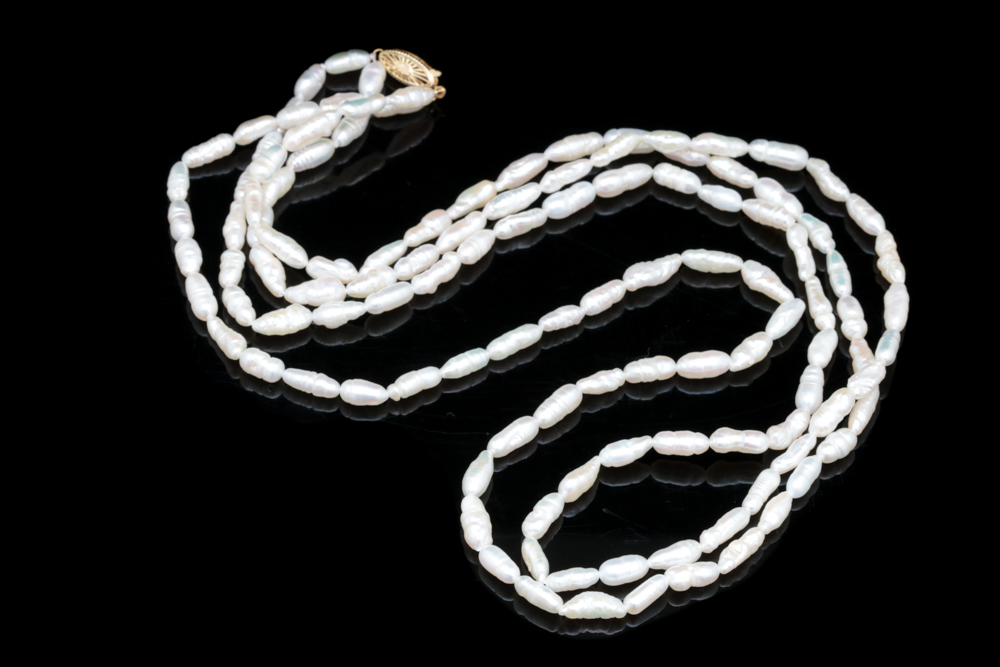 14K Yellow Gold and Freshwater Pearl Double Strand Necklace