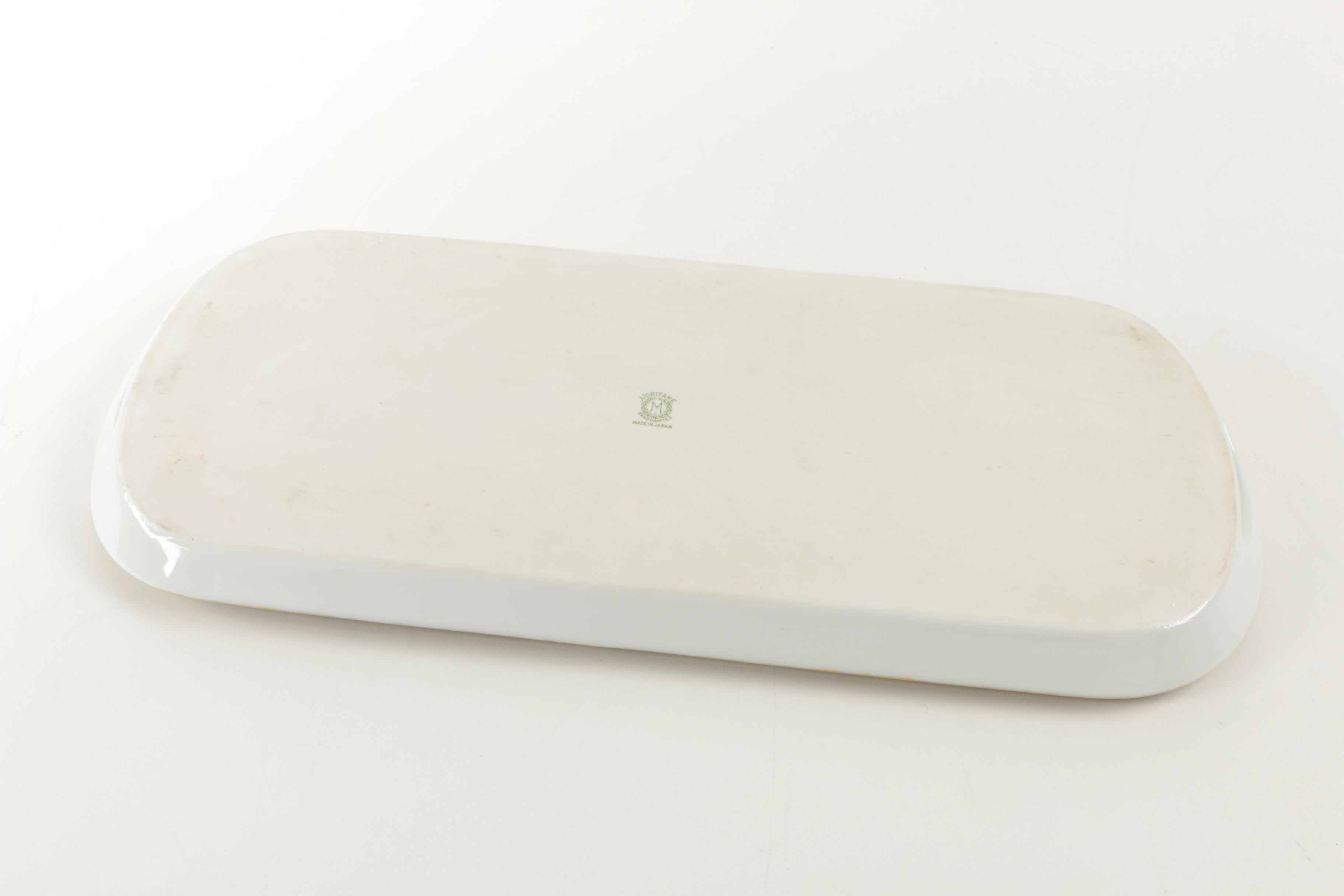 Vintage Noritake Porcelain Tableware with Blue Birds