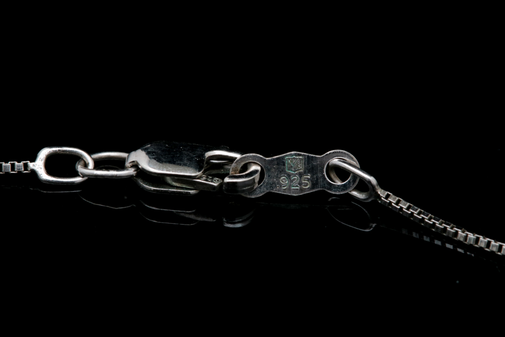 Sterling Silver, Blue Topaz and Diamond Elephant Pendant with Chain