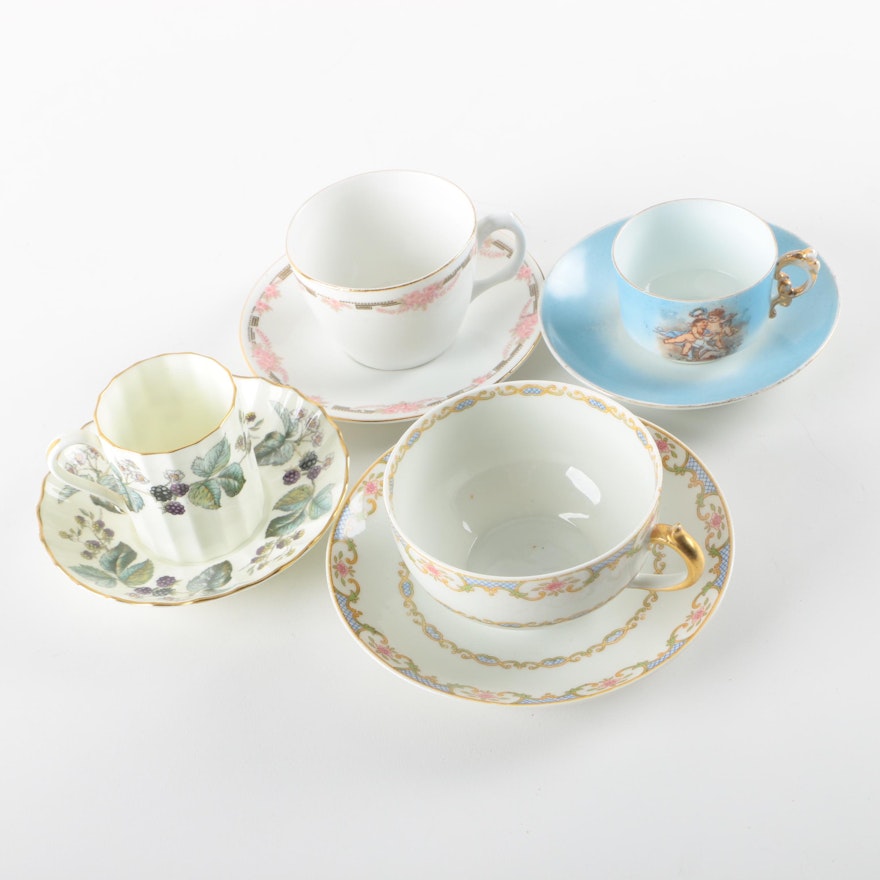 Porcelain Tea Cups and Saucers