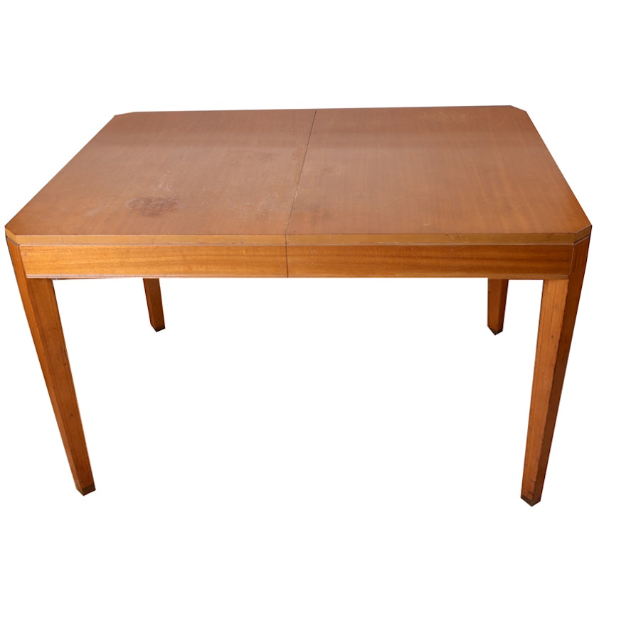 Mid Century Modern Style Table with Pocket Extension Leaves