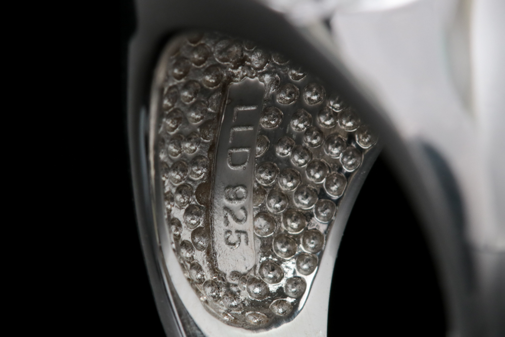 Sterling Silver, Praseolite and White Topaz Cocktail Ring