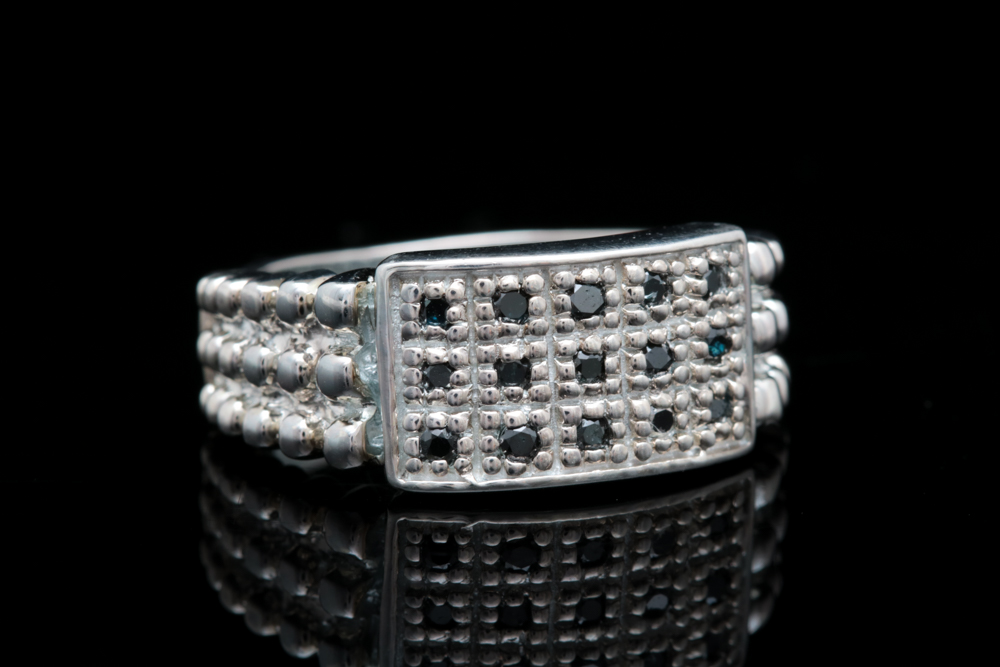 Sterling Silver and Black Diamond Ring