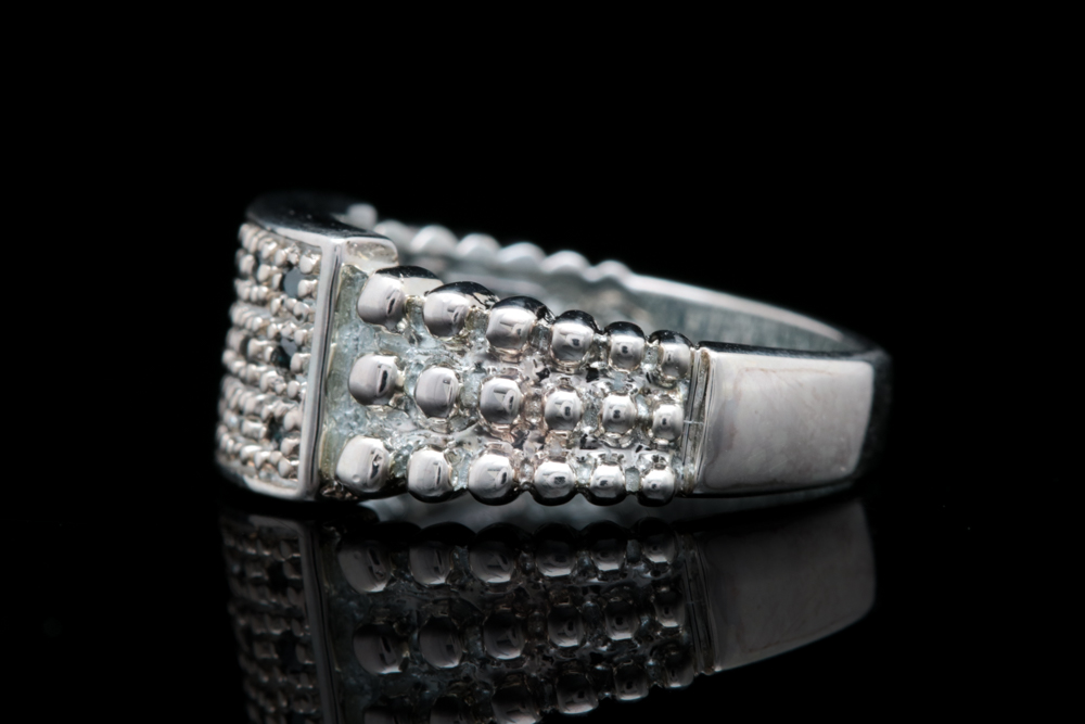 Sterling Silver and Black Diamond Ring