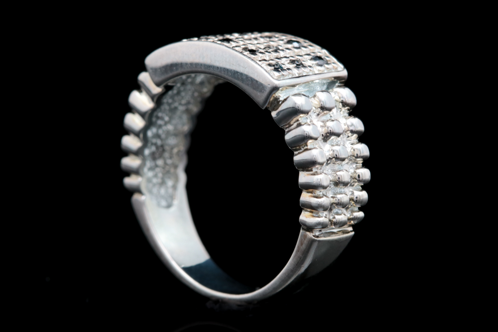 Sterling Silver and Black Diamond Ring