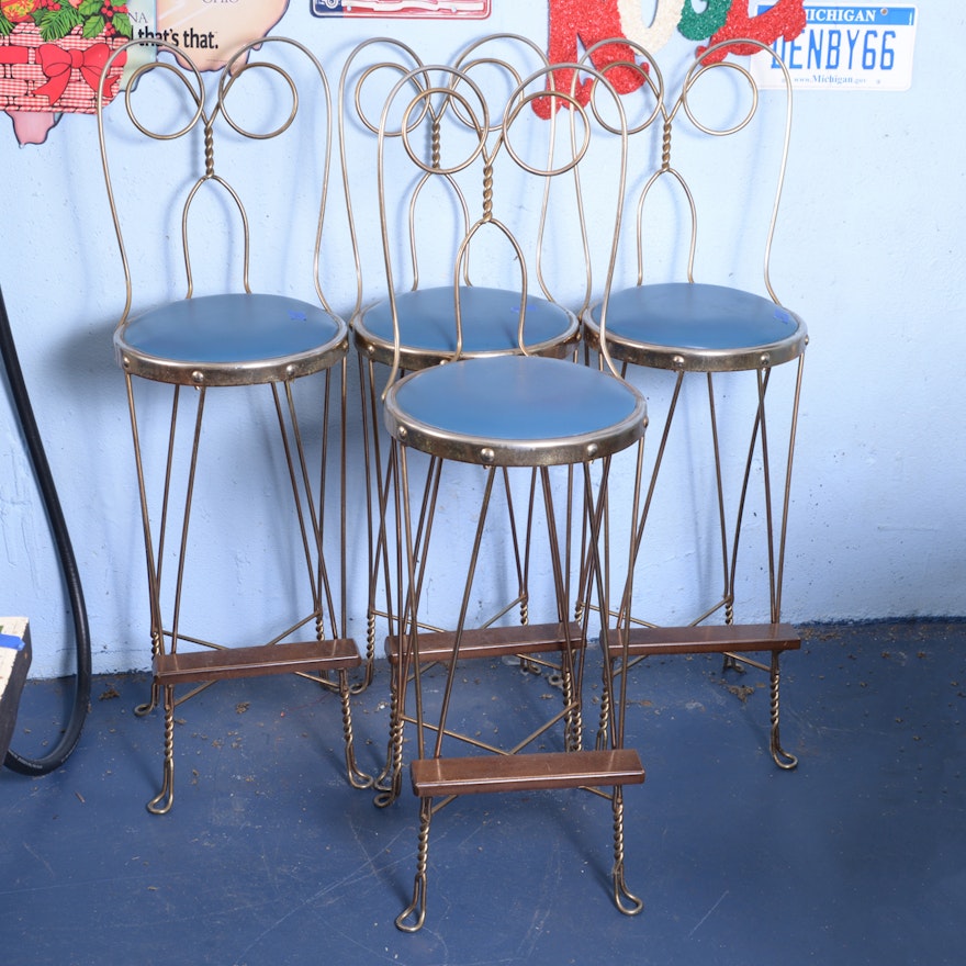 Parlor Style  Metal Stools