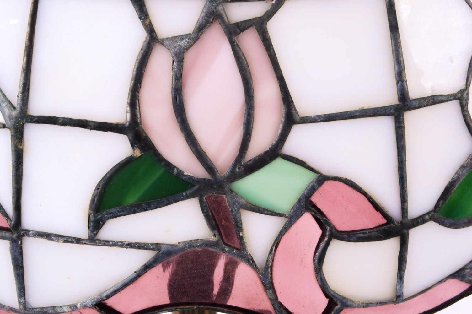 Tiffany Style Stained Glass Rosebud Table Lamps