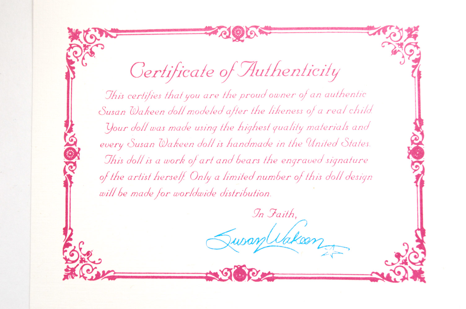 Susan Wakeen, Good-Kruger, and Thelma Resch Dolls