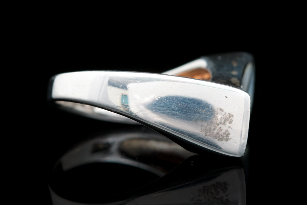 Sterling Silver, Mother of Pearl and Marcasite Ring