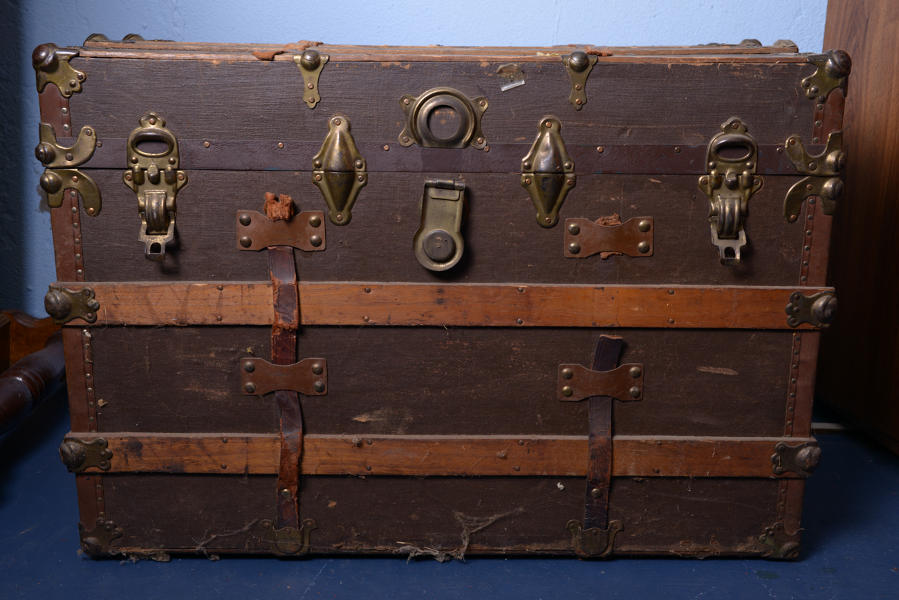 Vintage Wooden Steamer Trunk