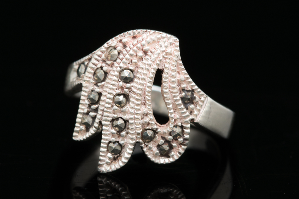 Sterling Silver and Marcasite Ring