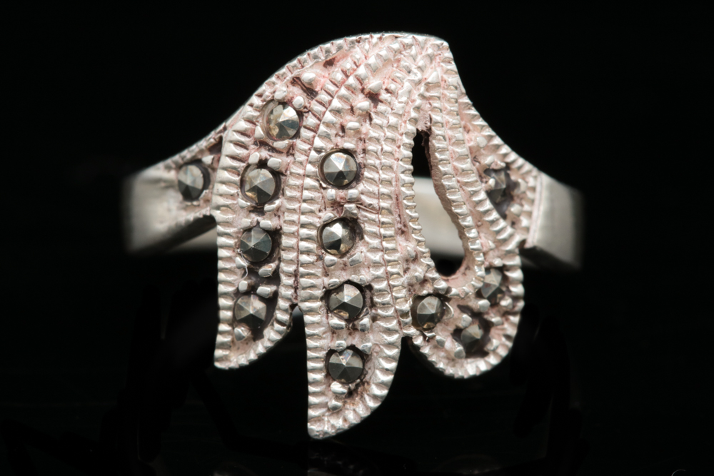 Sterling Silver and Marcasite Ring