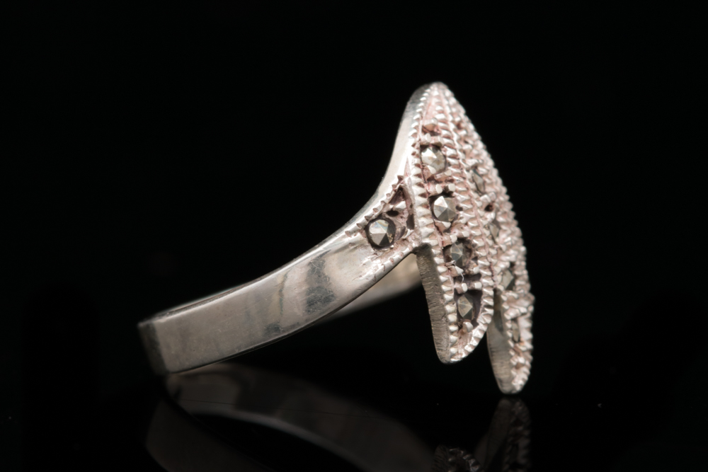 Sterling Silver and Marcasite Ring