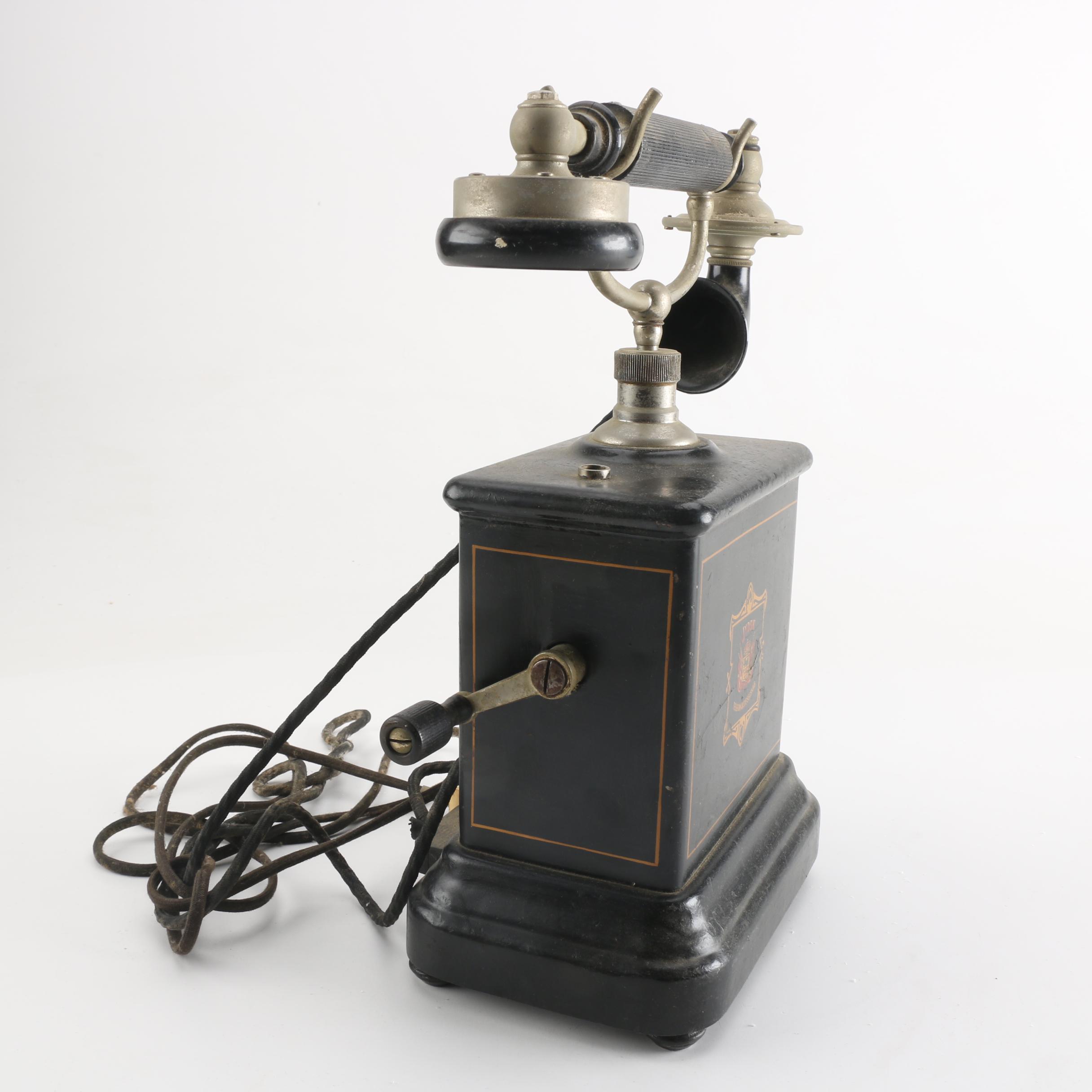 Vintage Black Cradle Telephone