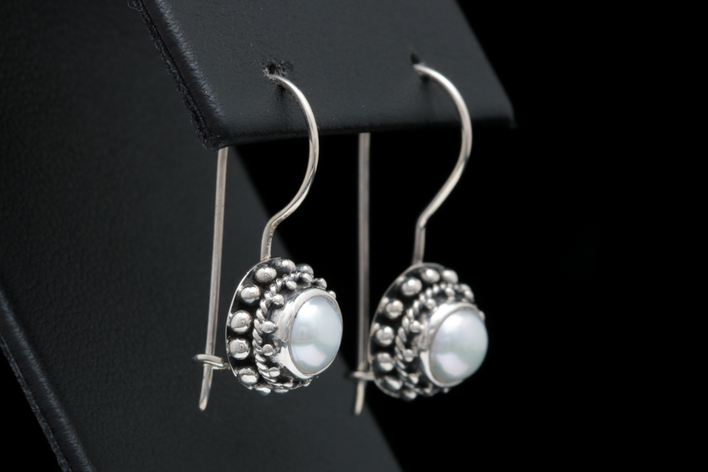 Sterling Silver and Pearl Drop Earrings