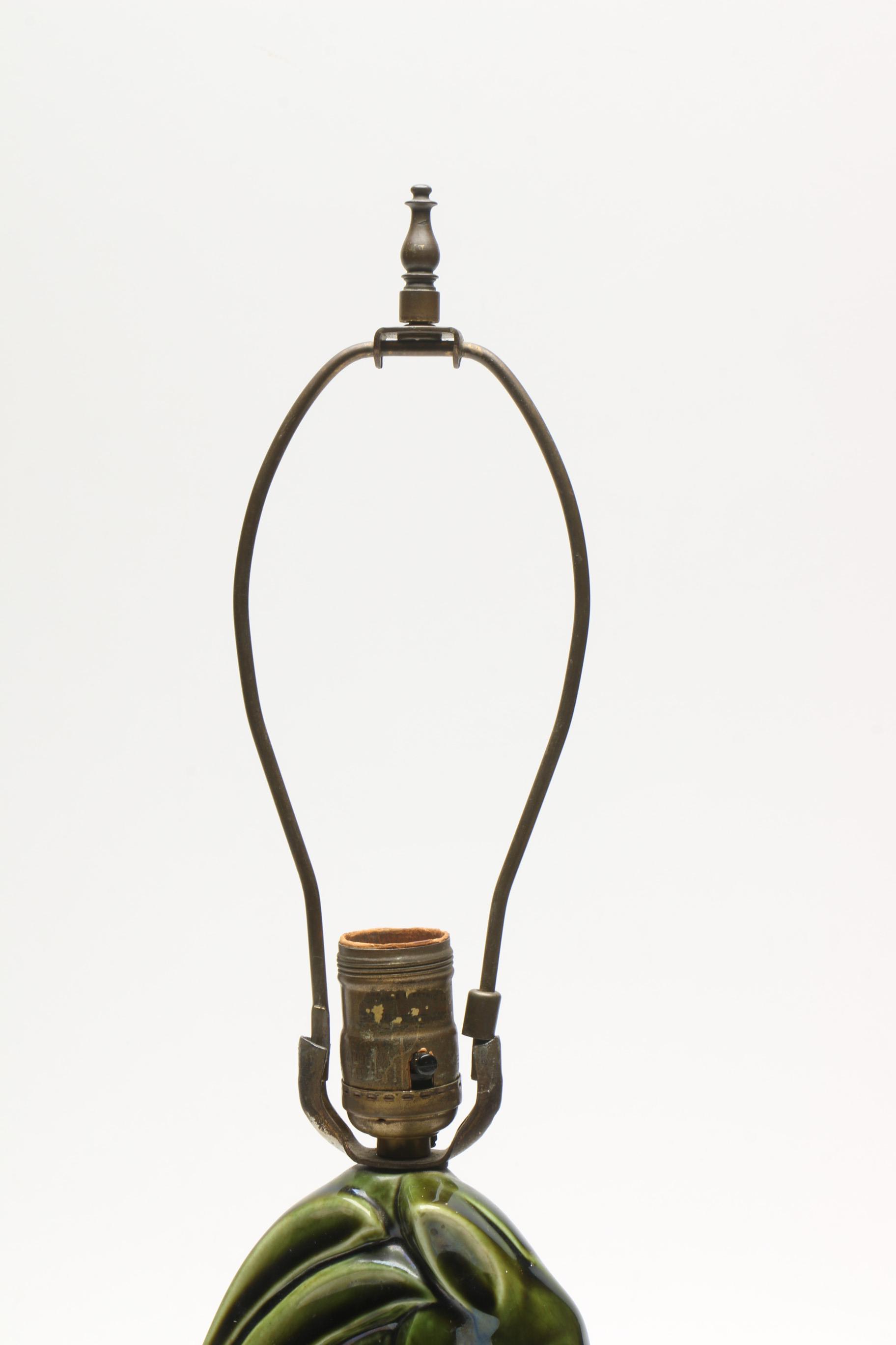 Vintage Haegar Ceramic Lamp with Deer Shaped Base