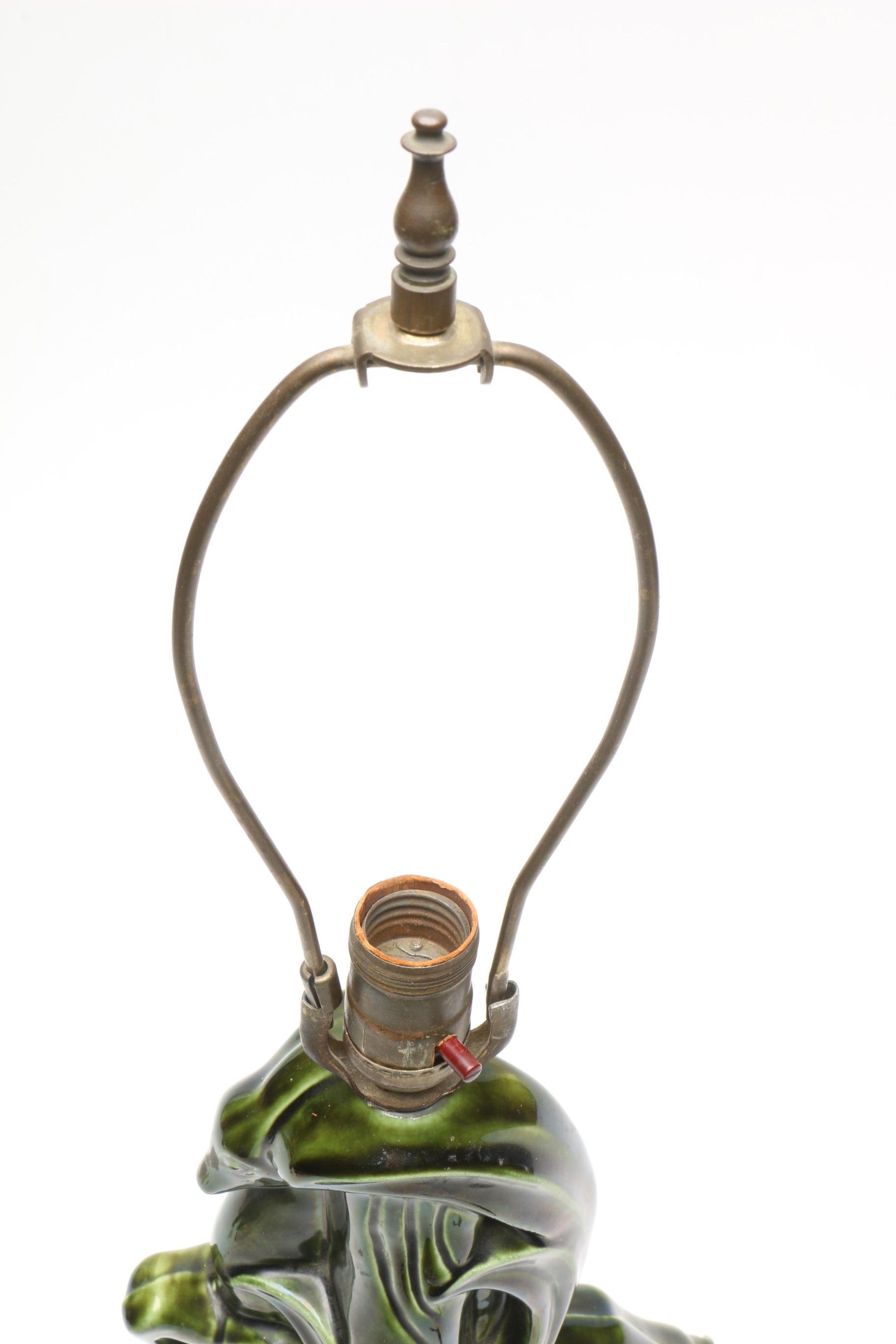 Vintage Haegar Ceramic Lamp with Deer Shaped Base