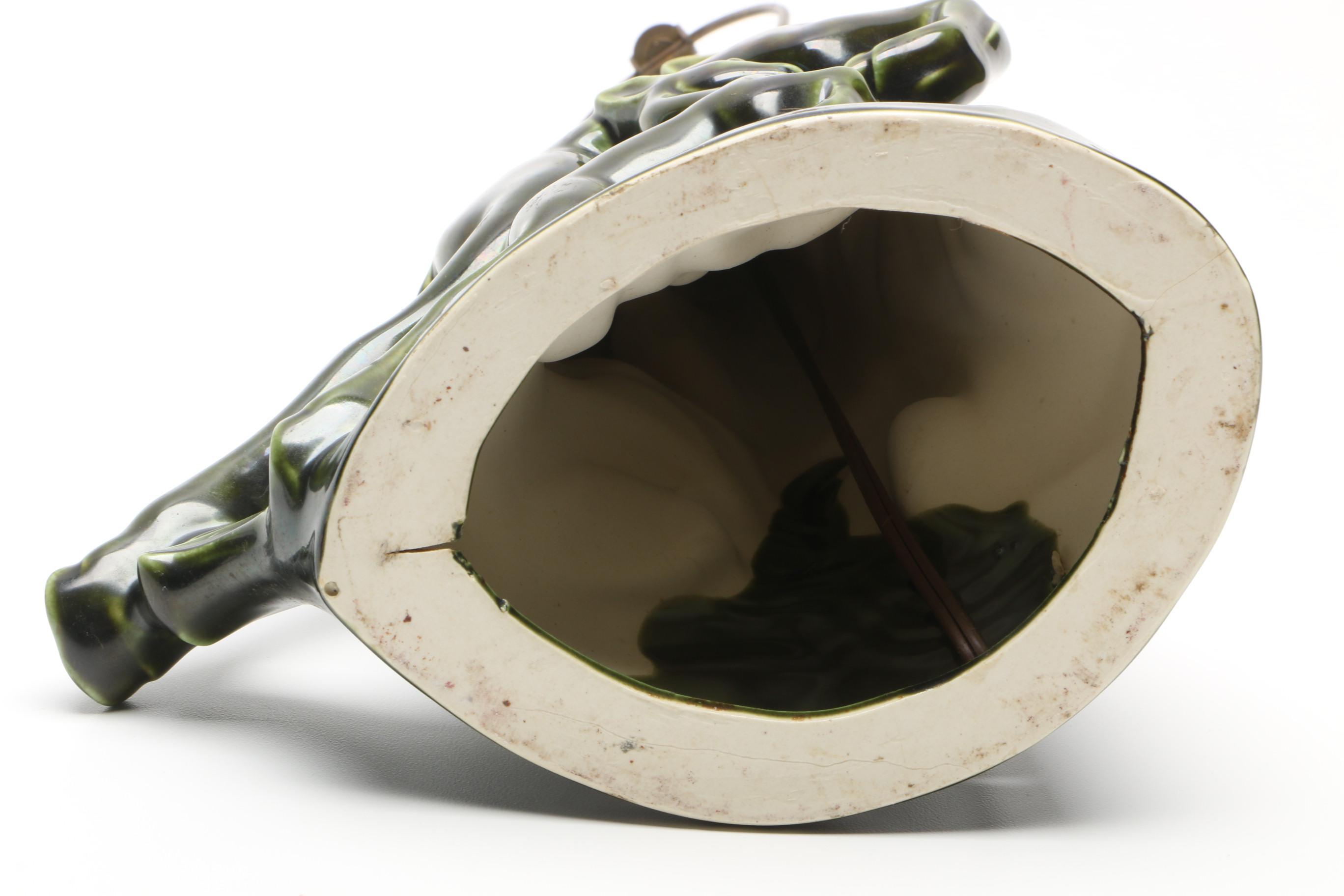 Vintage Haegar Ceramic Lamp with Deer Shaped Base