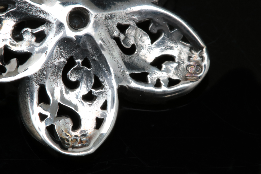 Sterling Silver and 18K Yellow Gold Flower Earrings