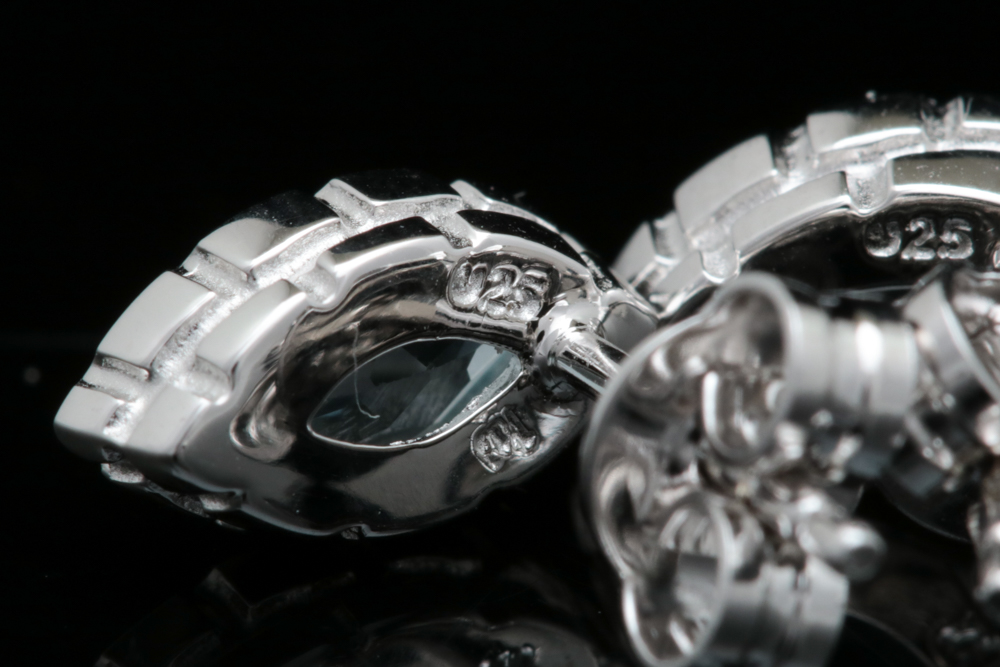 Bastian Sterling Silver and Blue Topaz Stud Earrings