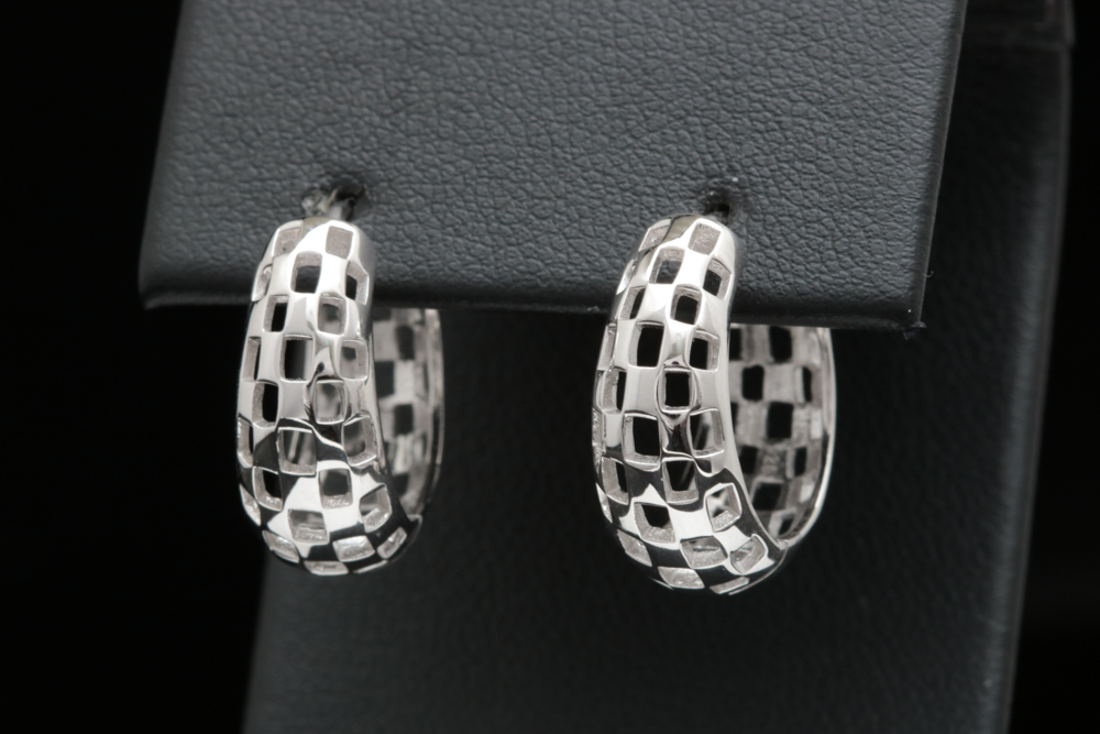 Bastian Sterling Silver Mesh Hoop Earrings