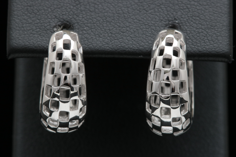 Bastian Sterling Silver Mesh Hoop Earrings