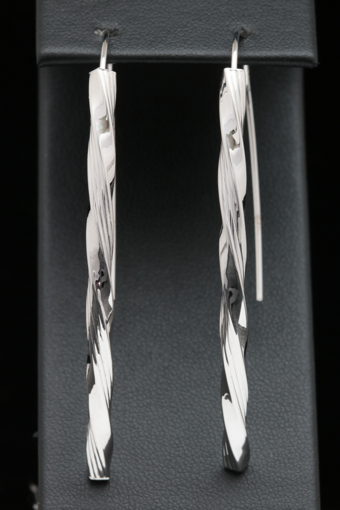 Bastina Sterling Silver Twist Earrings