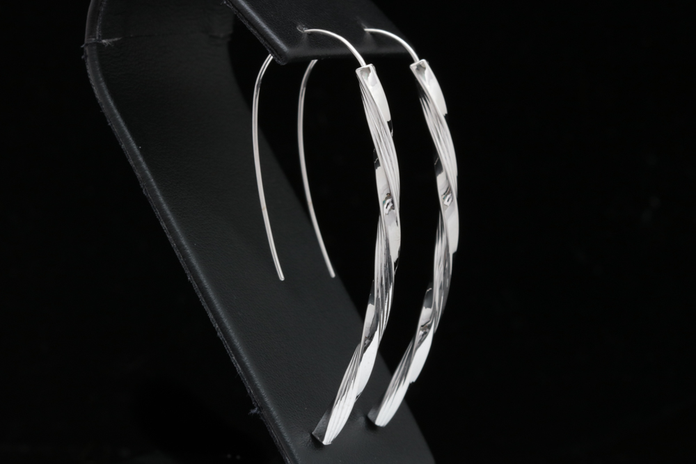 Bastina Sterling Silver Twist Earrings