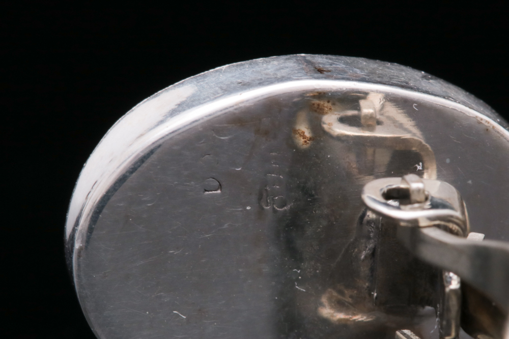 Sterling Silver and Pink Mother of Pearl Clip On Earrings