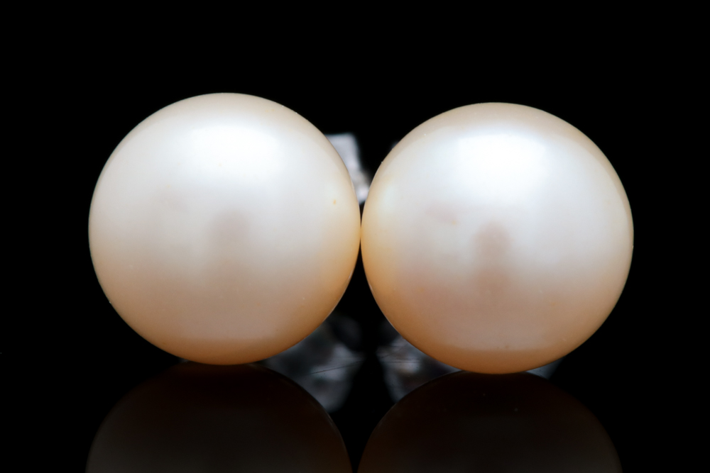 Sterling Silver and Pearl Stud Earrings