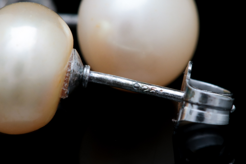 Sterling Silver and Pearl Stud Earrings