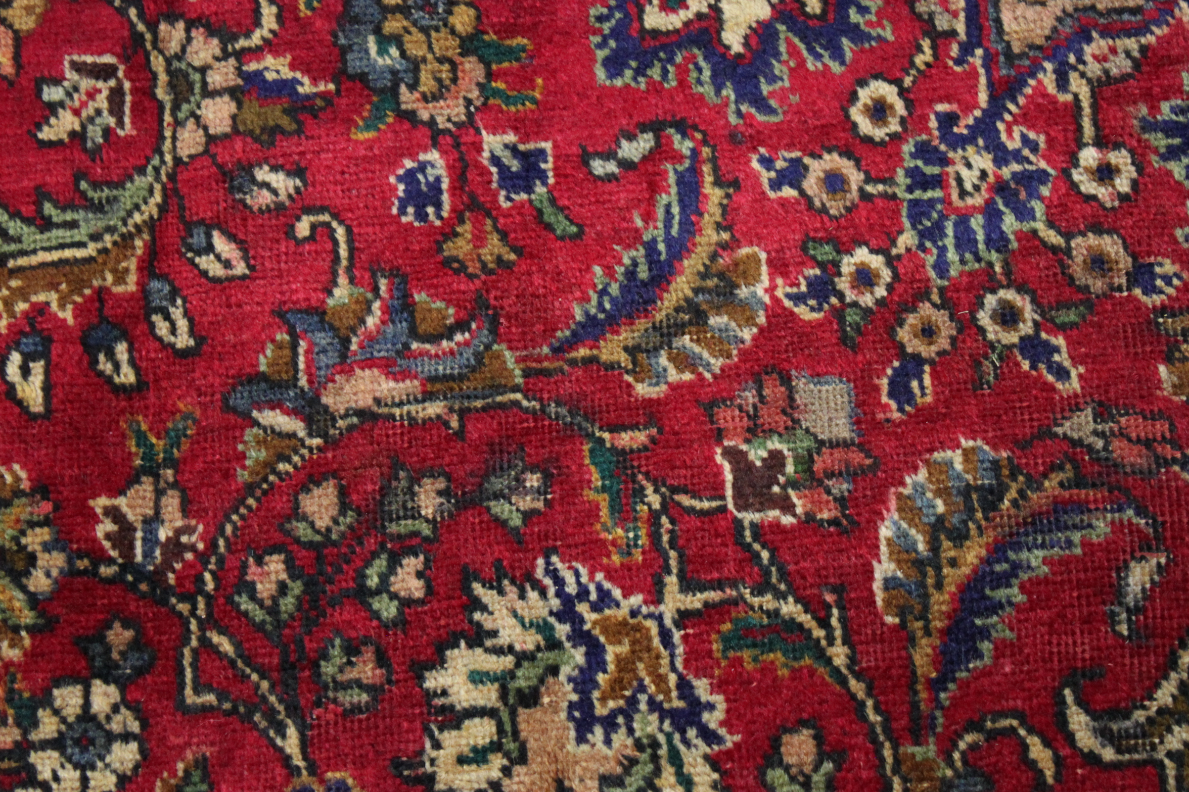 Hand-Knotted Persian Tabriz Wool Area Rug