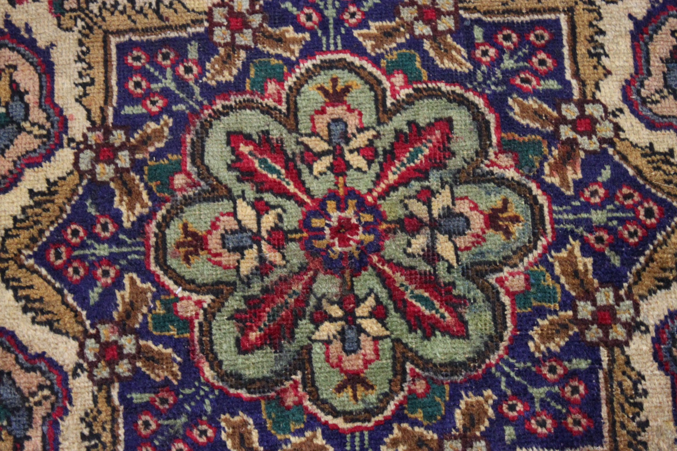 Hand-Knotted Persian Tabriz Wool Area Rug