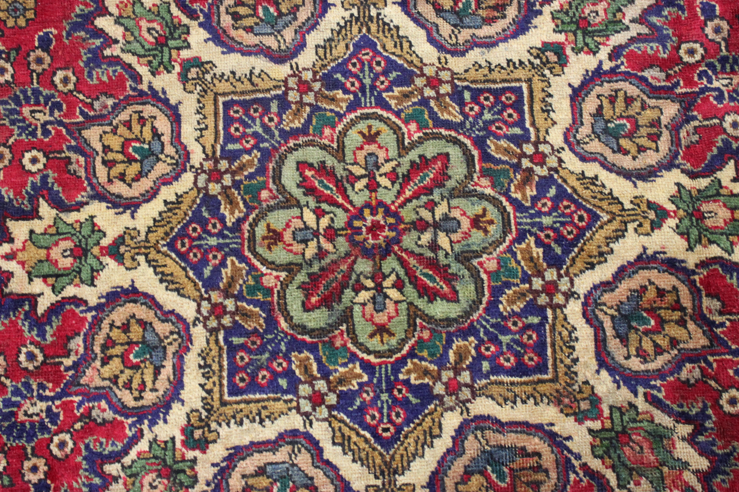 Hand-Knotted Persian Tabriz Wool Area Rug