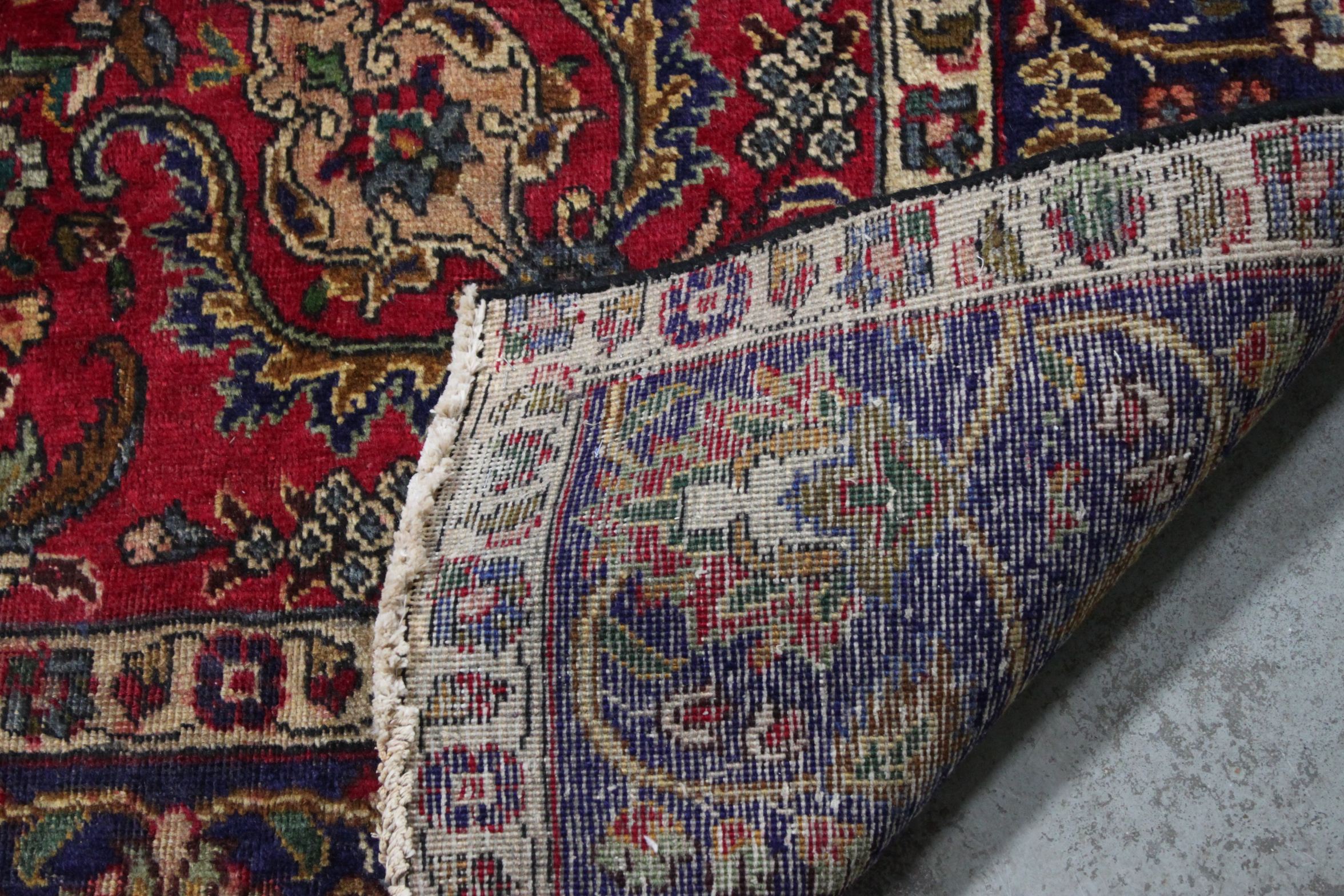 Hand-Knotted Persian Tabriz Wool Area Rug