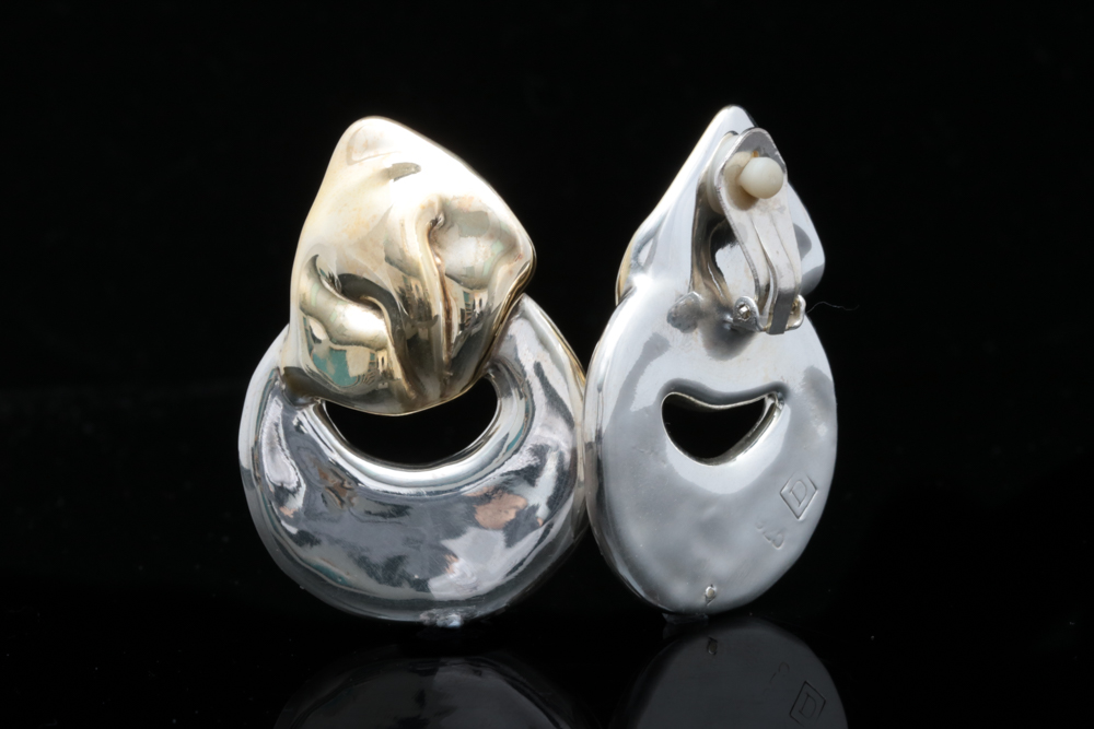 Yellow Gold Wash on Sterling Silver Earrings