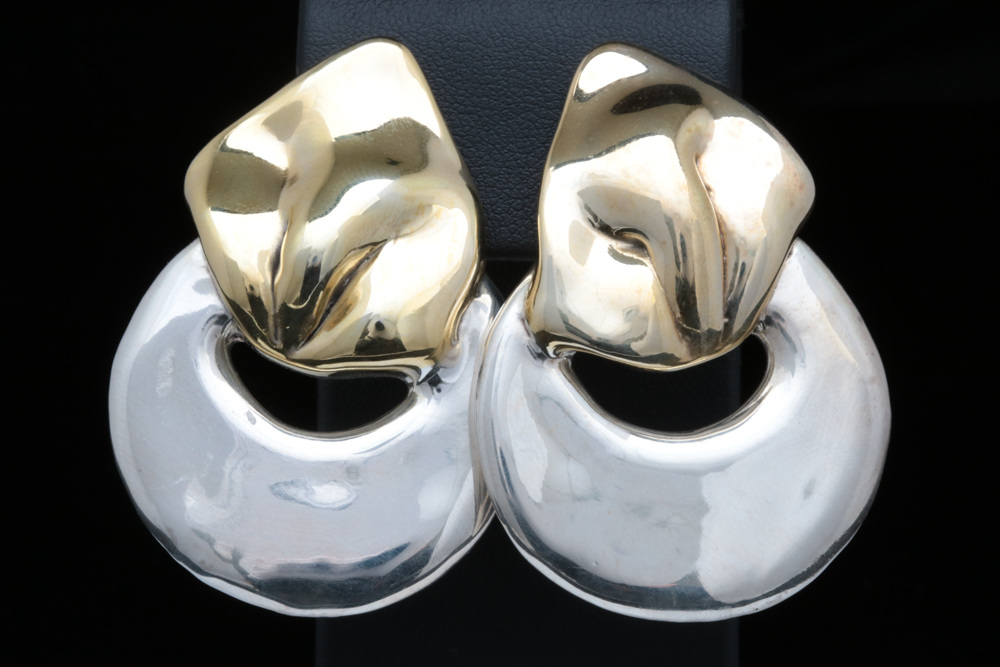 Yellow Gold Wash on Sterling Silver Earrings