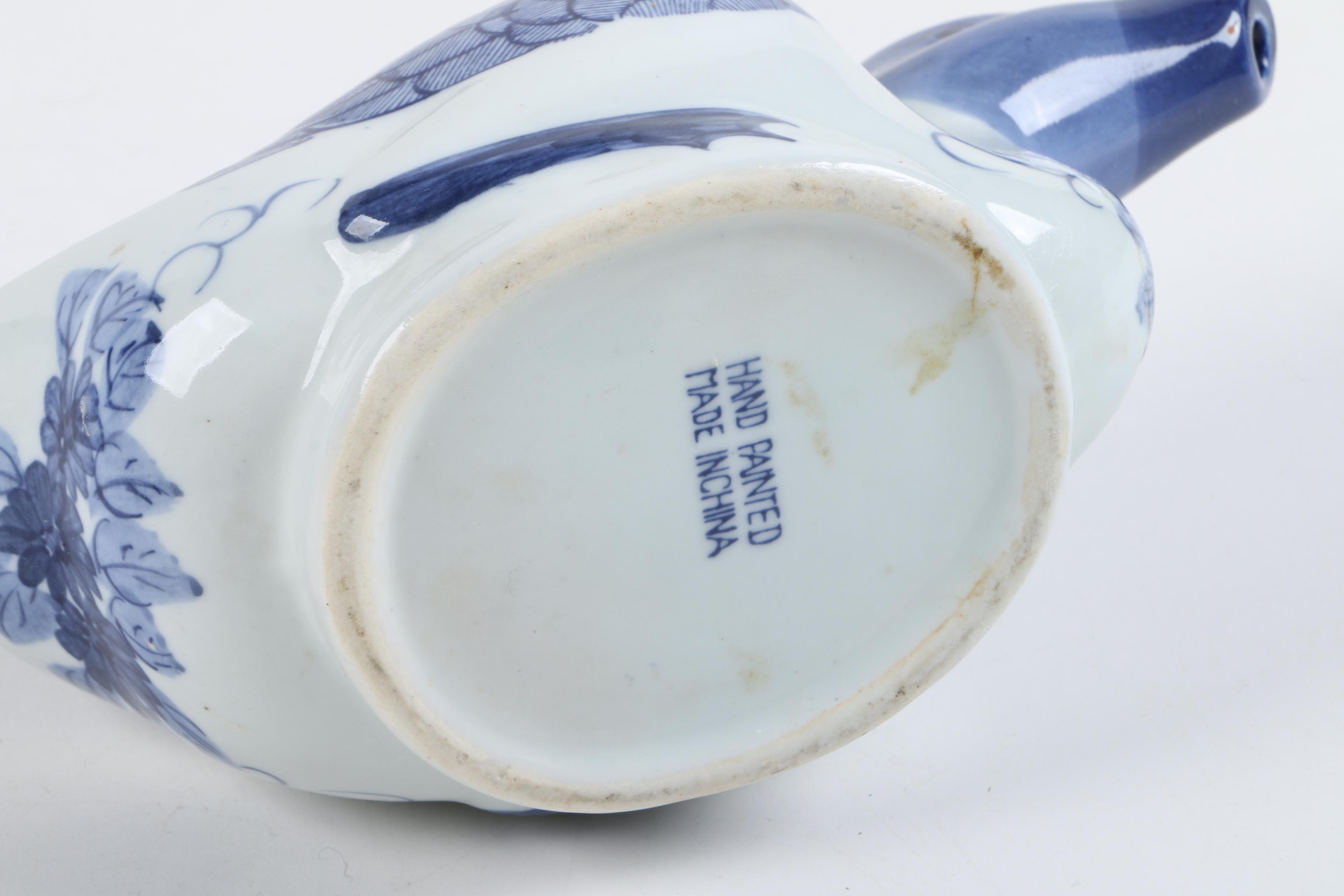 Assorted Blue and White Serveware and Vases