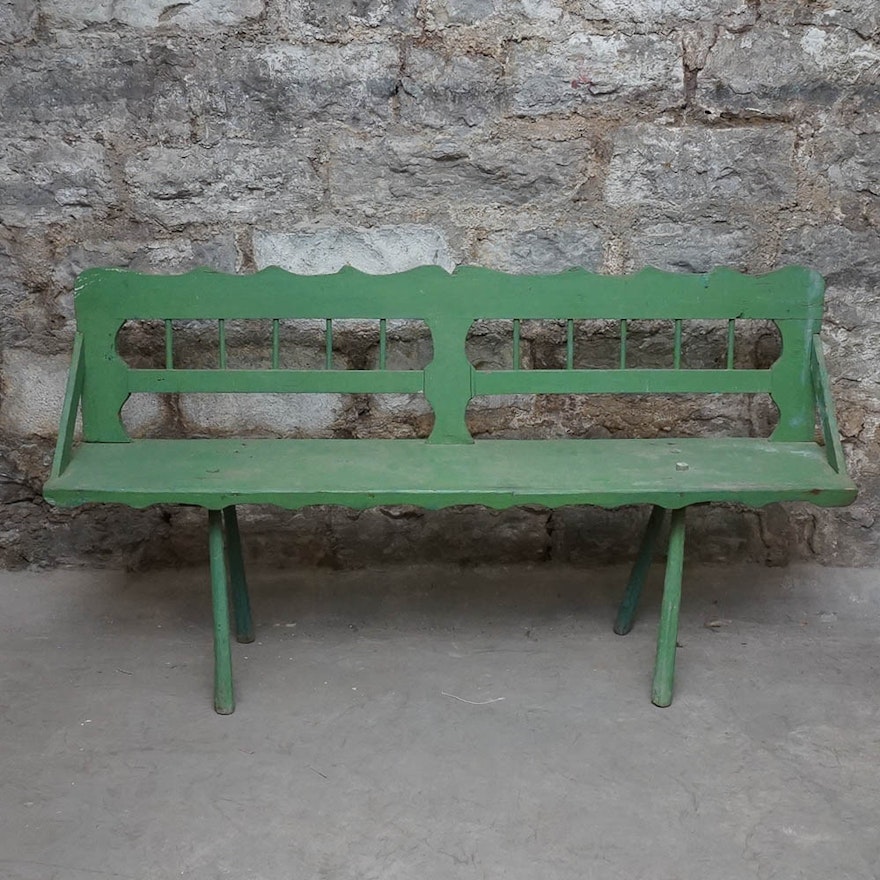 Vintage Painted Bench