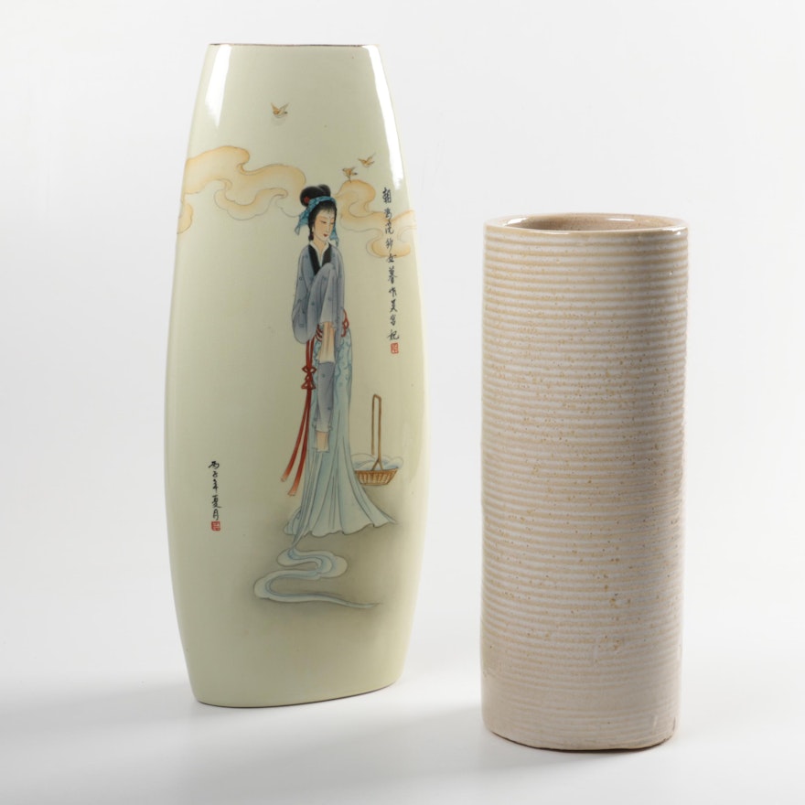 Ceramic Asian Style and Contemporary Vases